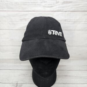 Rare Teva Baseball Ball Cap Hat Strapback Black